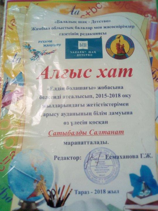 Жас ақын Сатыбалды  Салтанаттың жетістіктері 
